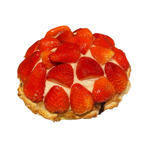 Jordbærtærte M/Linsedejsbund Og Kransekagekant